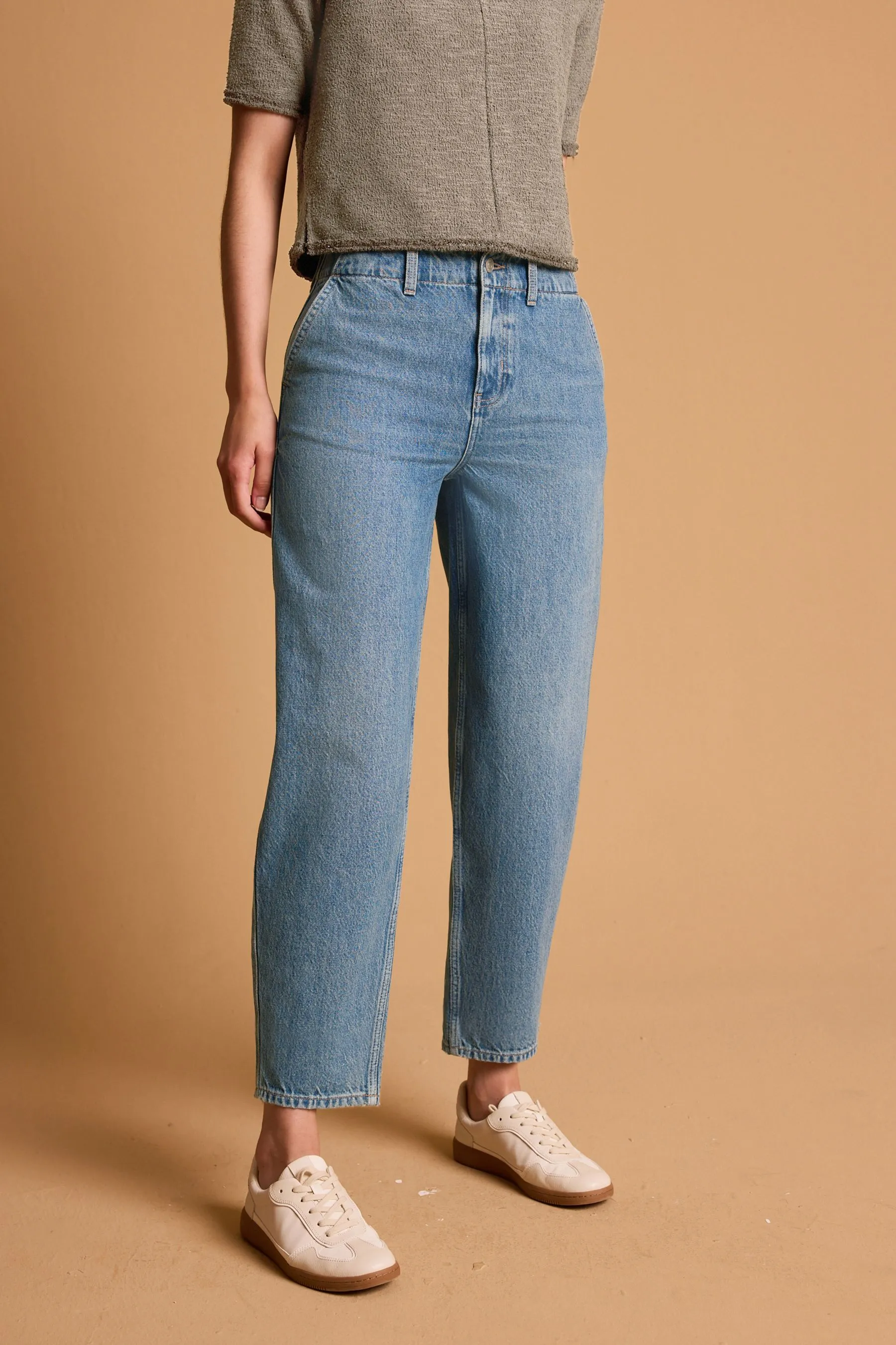 100% Cotton Balloon Barrel Jeans    