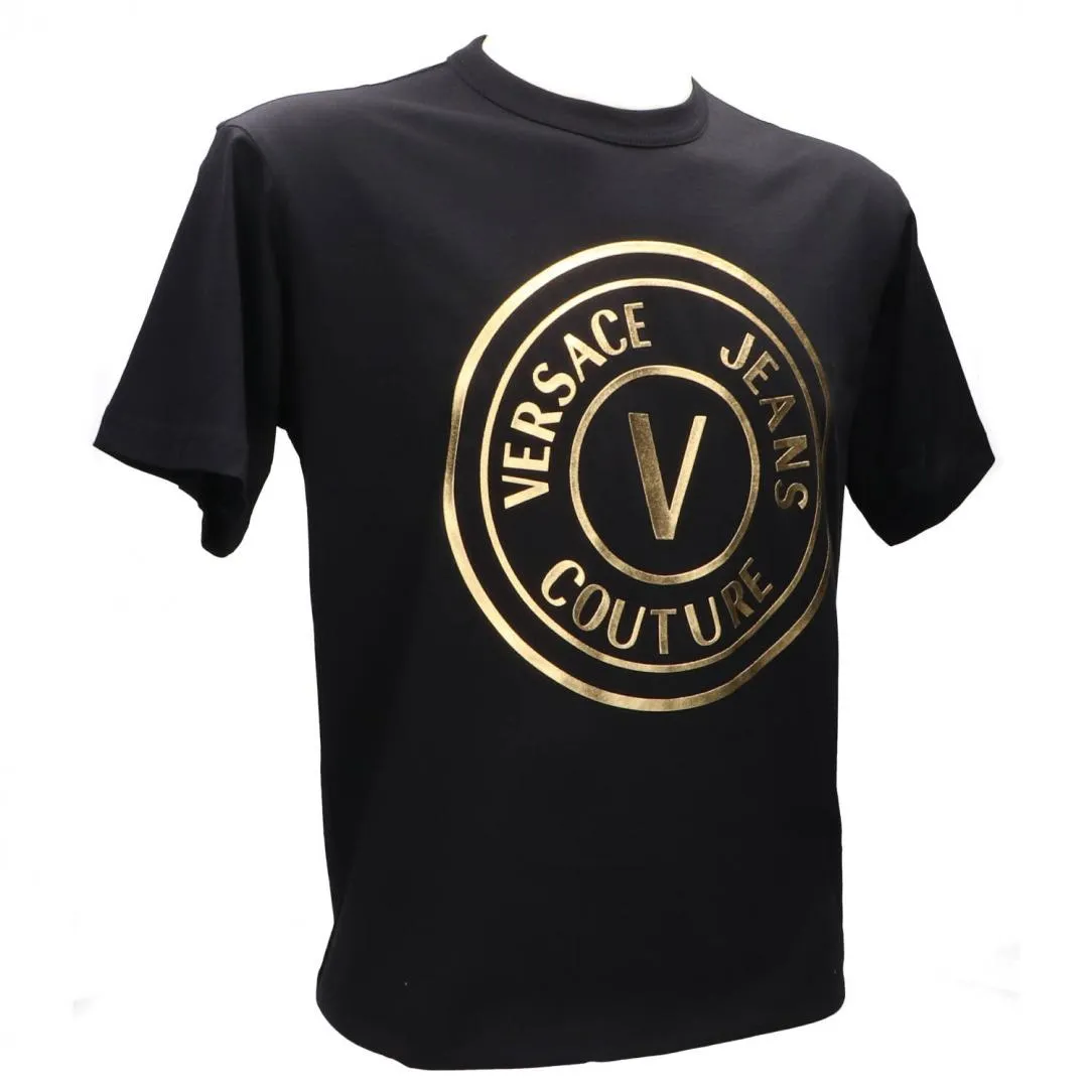 73GAHT05 T-SHIRT LOGO METALLIZZATO Nero Oro