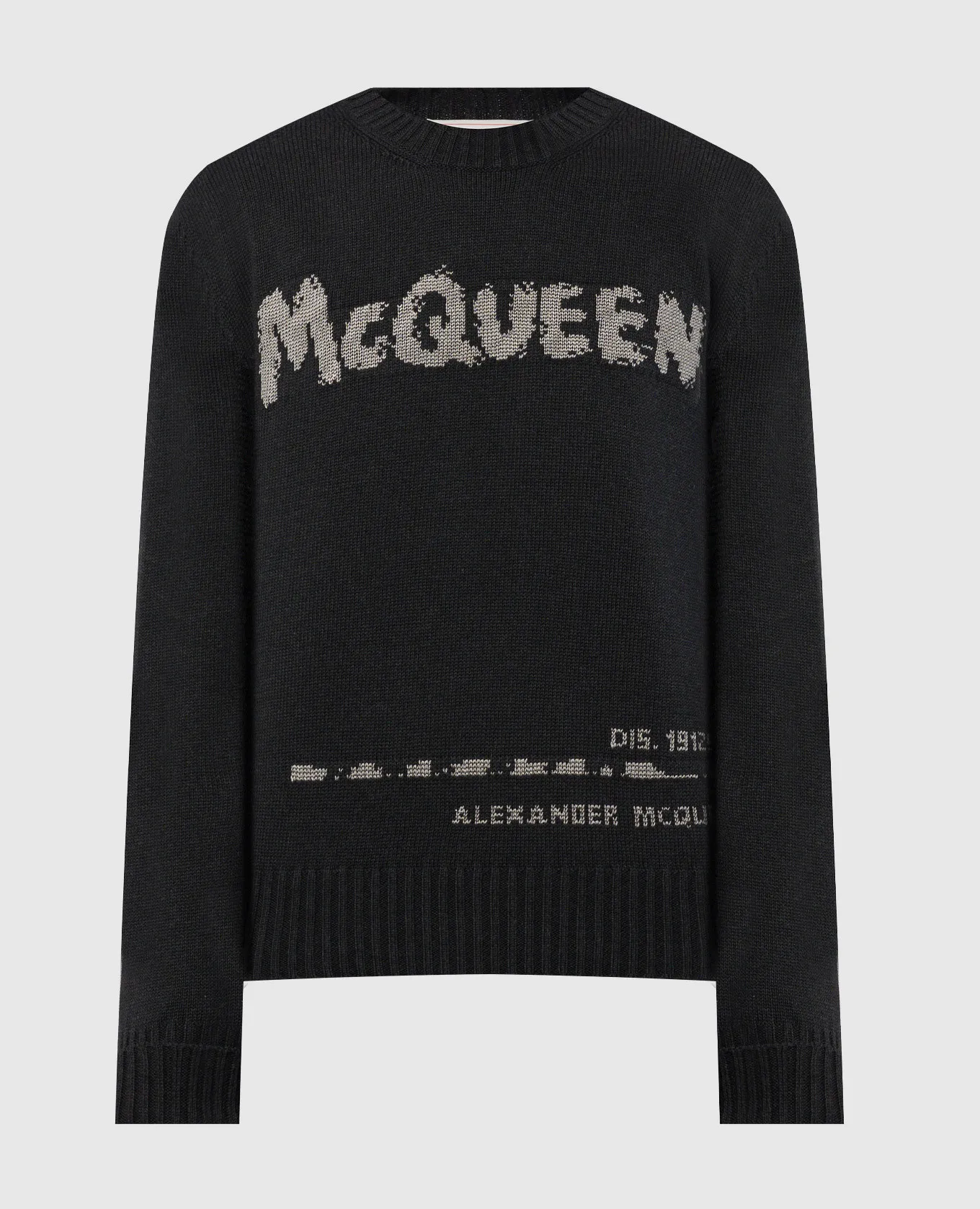 Alexander McQueen Maglia grigia con ricamo logo 626454Q1WZL