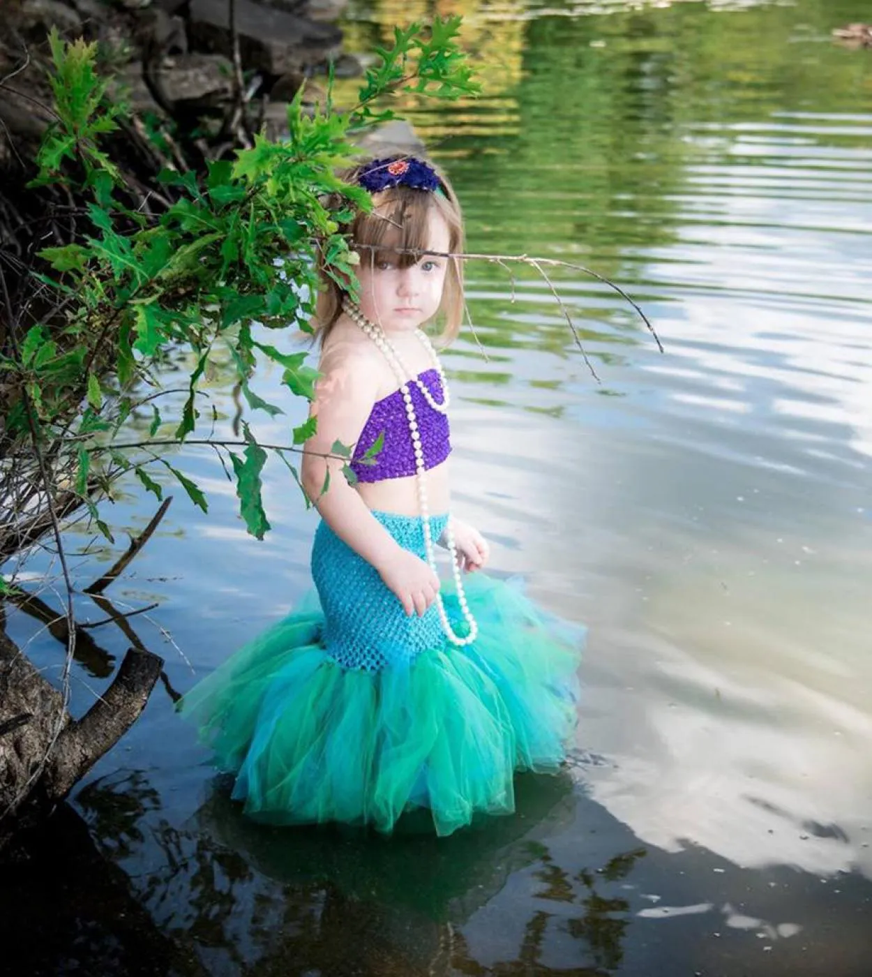 Baby Girls Mermaid Tutu Dress Toddler Kids Birthday Party Outfit Mermaid Tail Princess Girl Costume Tutu Set per foto