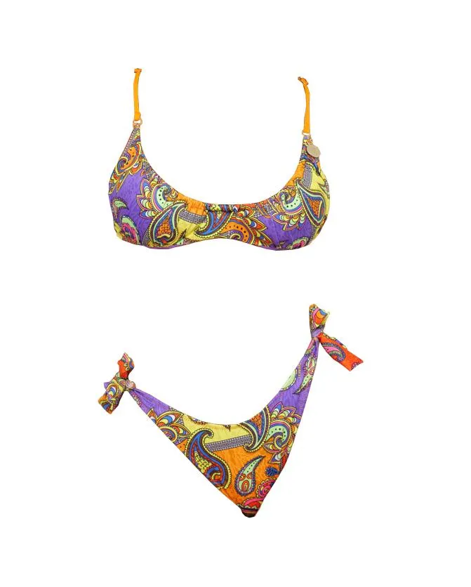 Bikini balconcino e slip Multicolore