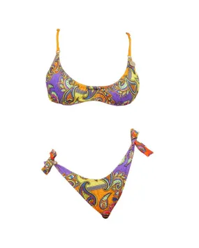 Bikini balconcino e slip Multicolore