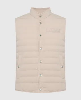 Brunello Cucinelli Gilet in piumino beige MM4031711