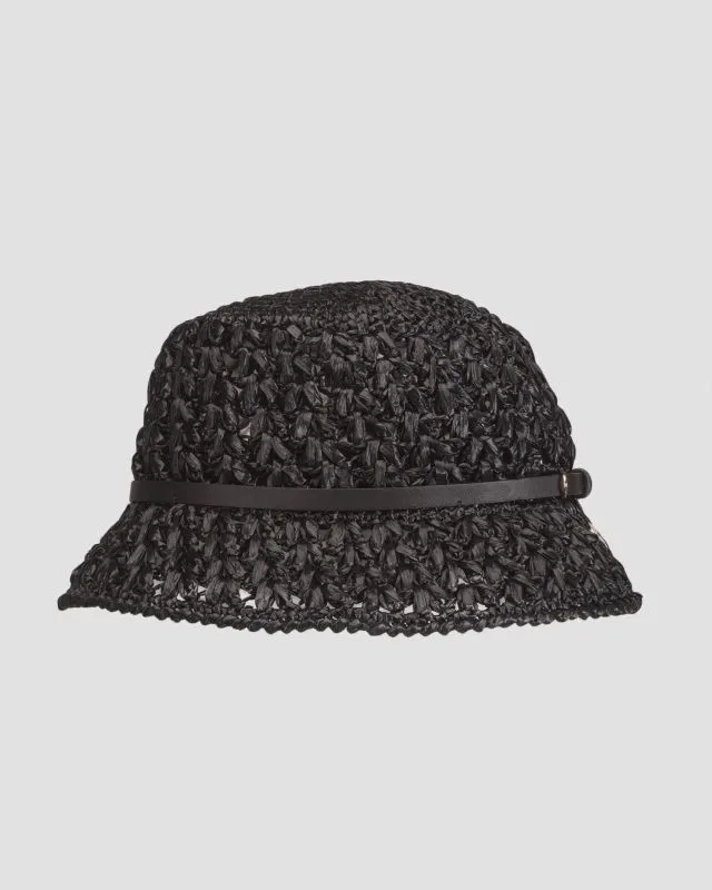 Cappello intrecciato da donna Catarzi Giotto nero