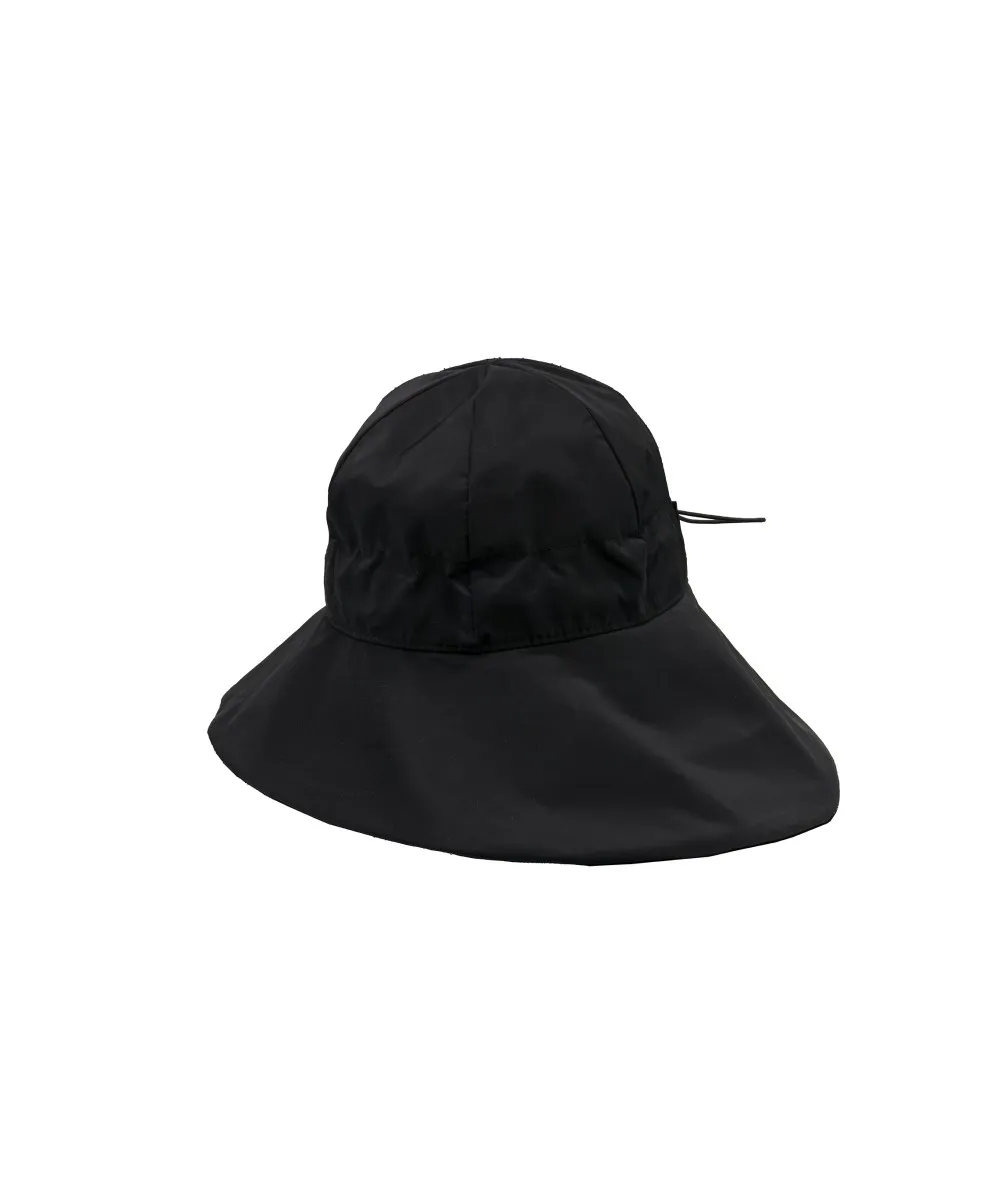 Catarzi Corbara cappello Cloche in nylon con coulisse nero