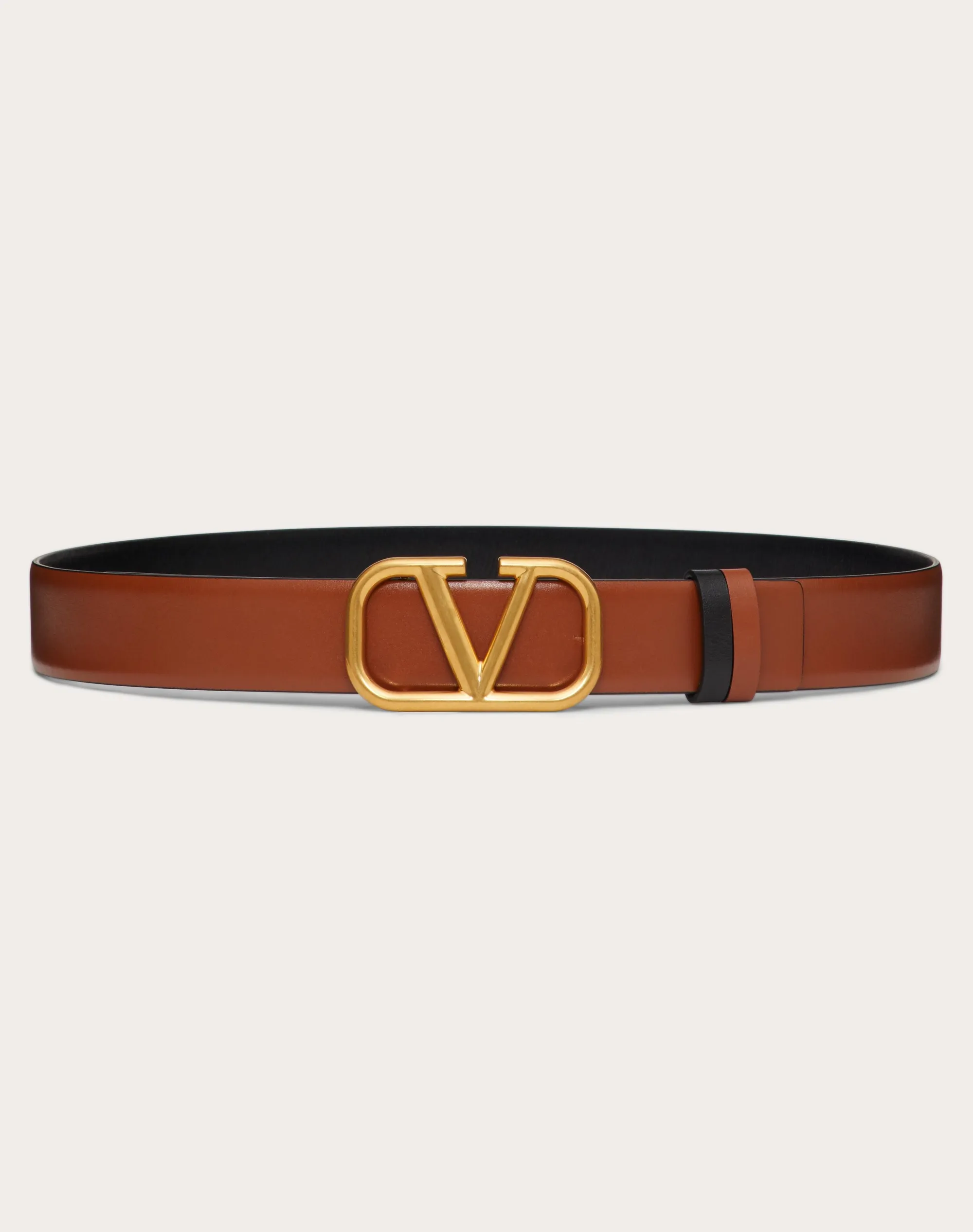 CINTURA REVERSIBILE VLOGO SIGNATURE IN VITELLO LUCIDO 30 MM