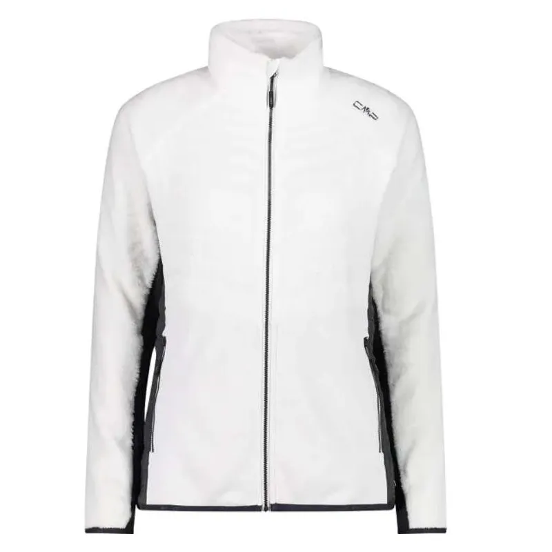 Cmp Woman Jacket Hybrid Pile Ors Inserti Nylon Bianco Donna