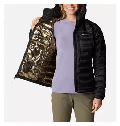 Columbia Pebble Peak Down Hooded Jacket Black Women's L