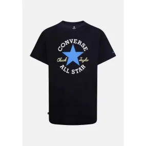 Converse Cnvb Sustainable Core Ss T-Shirt M/M Nera Logo Azz Junior Bimbo