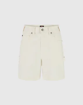 Dickies Pantaloncini Carpenter Duck Canvas Bianco Donna