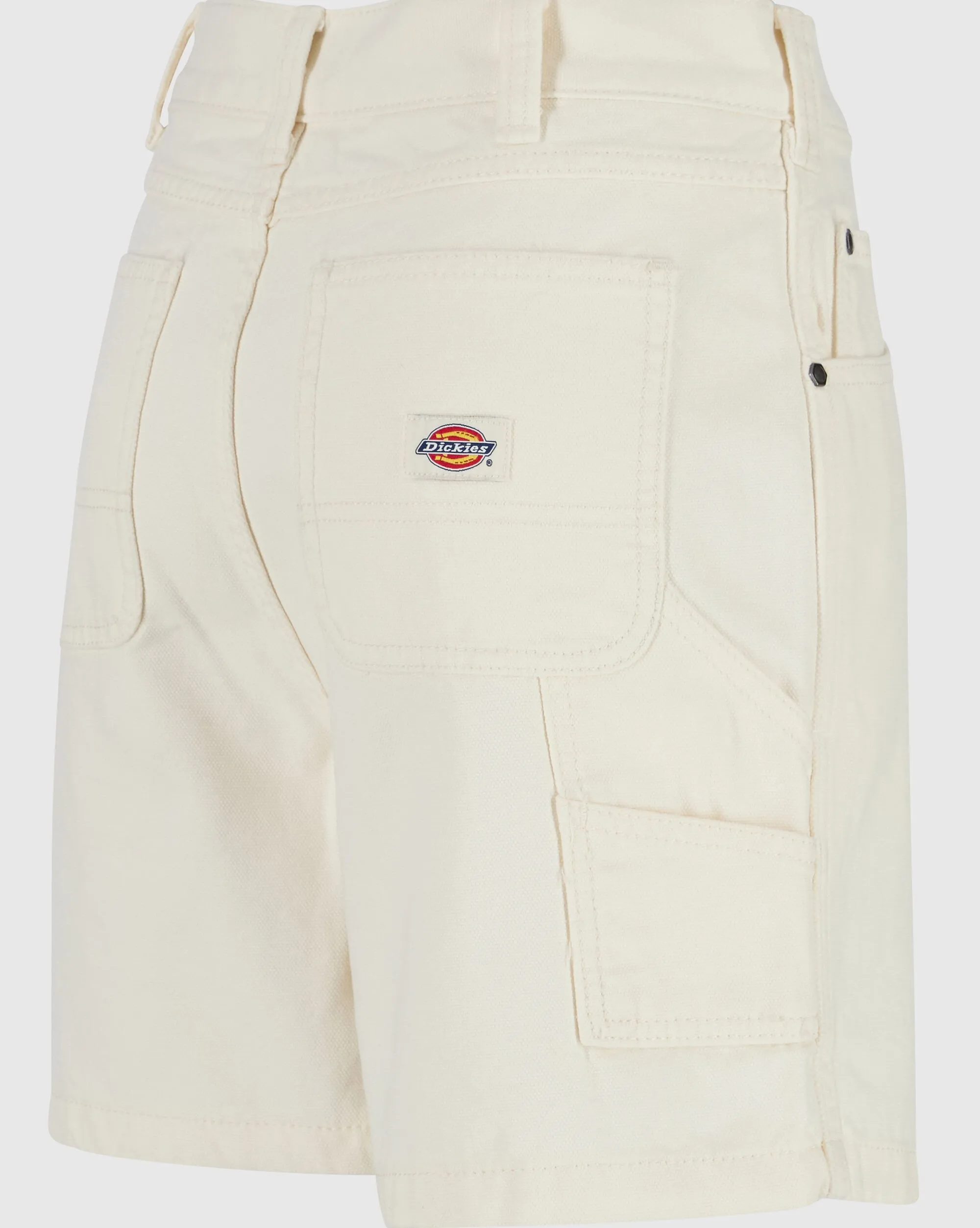 Dickies Pantaloncini Carpenter Duck Canvas Bianco Donna