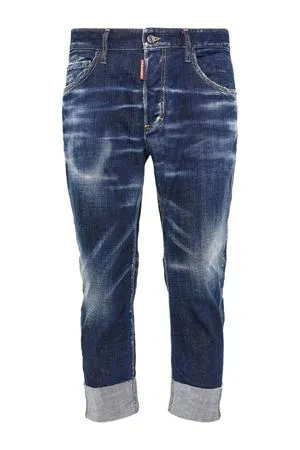 DSQUARED Abbigliamento,Jeans Jeans dritti Bro Jean in cotone elasticizzato blu 