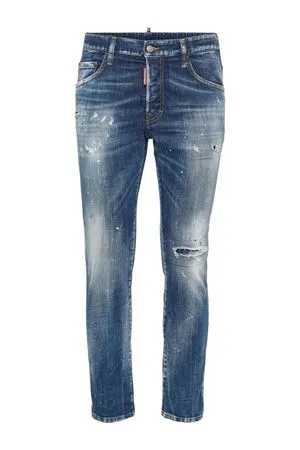 DSQUARED Abbigliamento,Jeans Jeans in cotone blu navy 