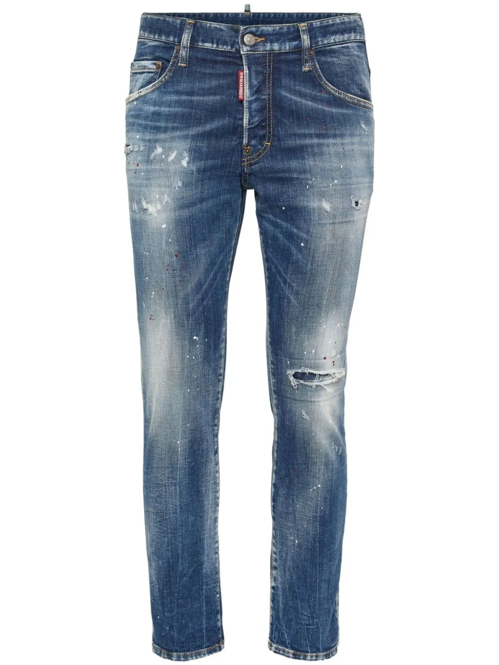 DSQUARED Abbigliamento,Jeans Jeans in cotone blu navy 