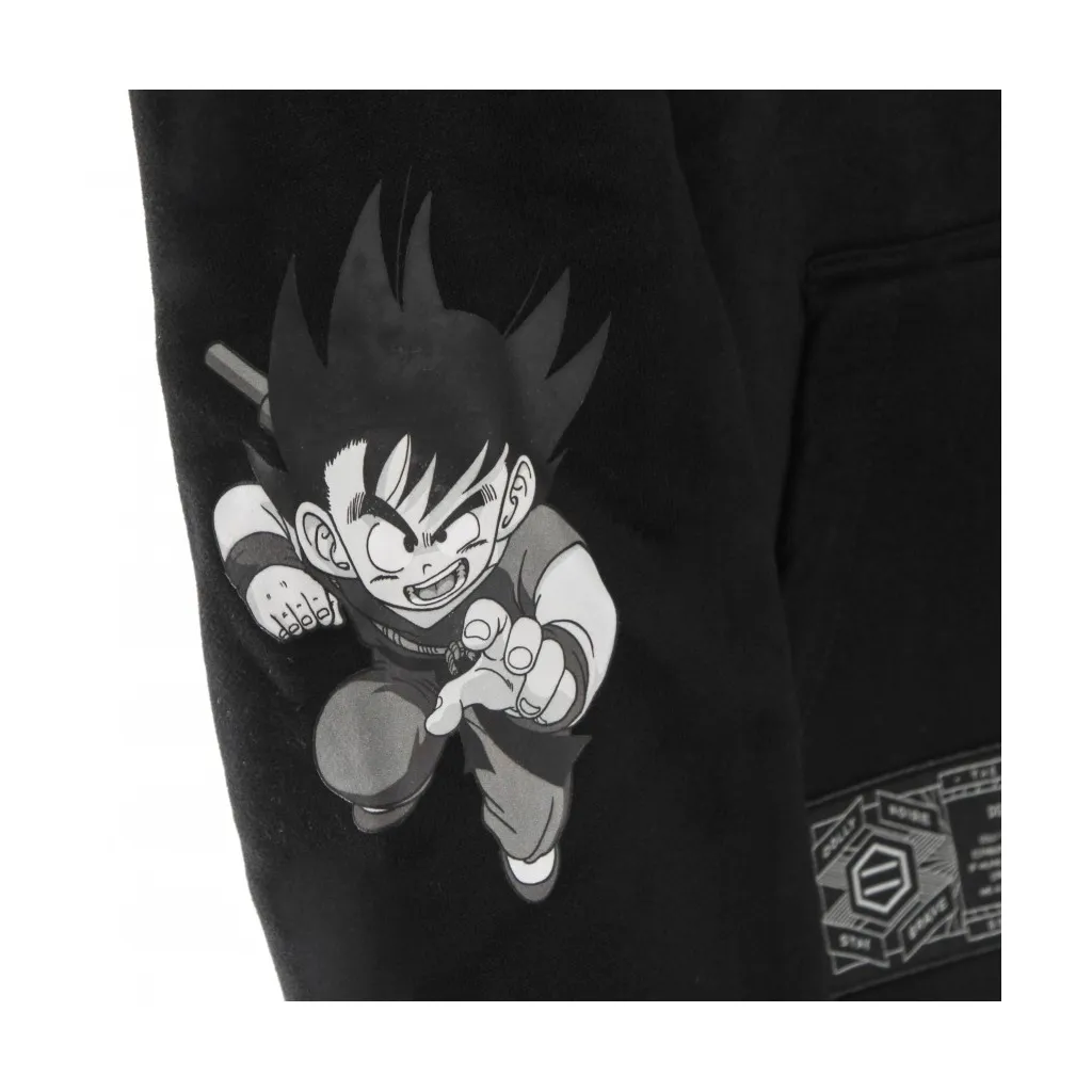 felpa cappuccio uomo son goku b/w hoodie x dragon ball BLACK