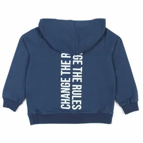 Felpa Hoodie Blu E Bianca Bambino E Bambina