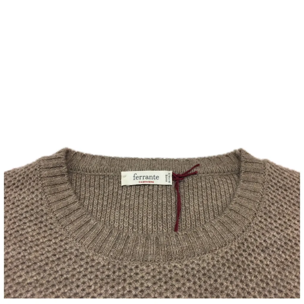 FERRANTE maglia uomo girocollo lavorazione riso 90% lana 10% cashmere MADE IN ITALY