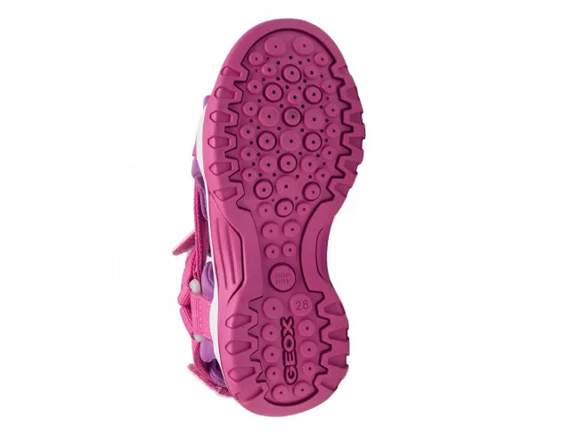 GEOX SANDALI BAMBINA JUNIOR ESTATE J720WA 01511 C8315  JR BOREALIS GIRL FUCHSIA AND PURPLE