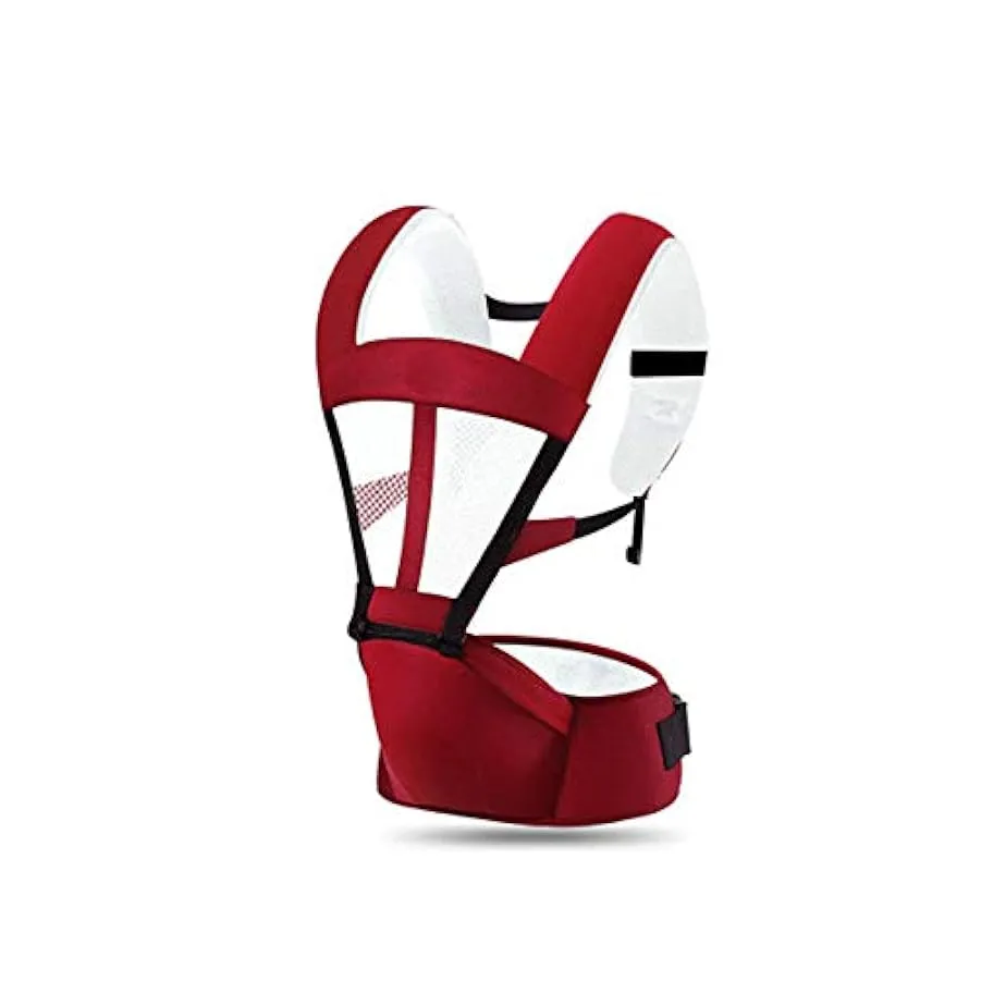 HWZZ Zaino Ergonomico per Marsupio Sling Hipseat Zaino A Canguro Borsa da Trasporto Anteriore Fino A 25 kg 3-48 Mesi,Rosso 16654