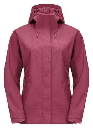 Jack Wolfskin Kammweg 2L Waterproof Jacket Red Women