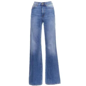 Jeans Amber Gamba Larga In Denim Fisso