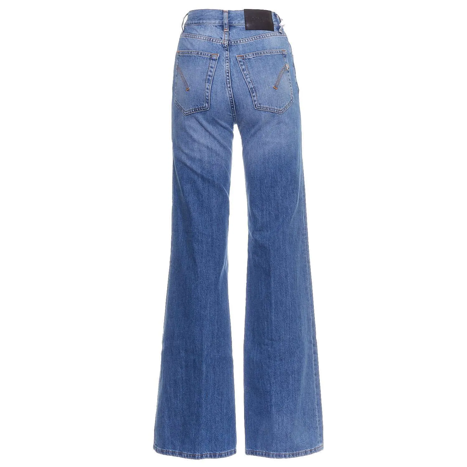 Jeans Amber Gamba Larga In Denim Fisso