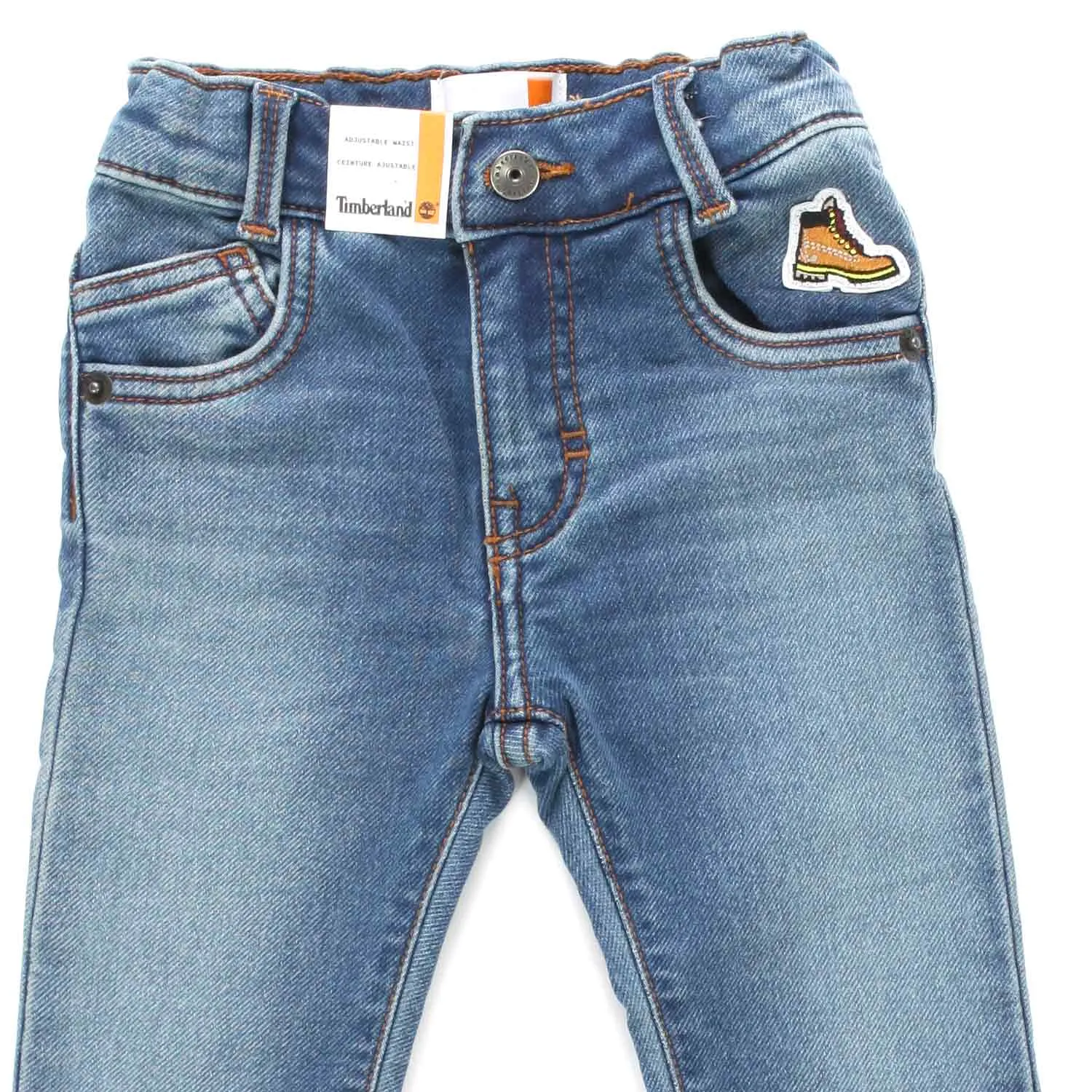 Jeans Blu Medio Con Patch Bambino E Bebè