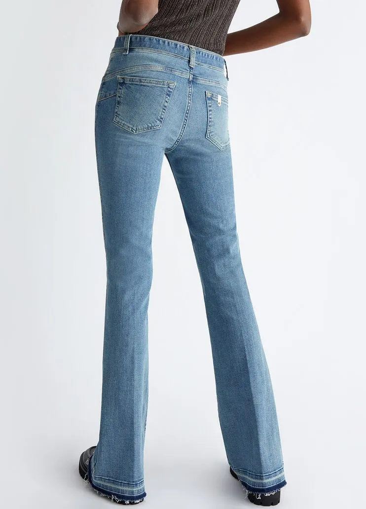 Jeans flare con cintura liu jo