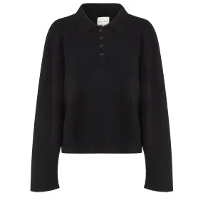 LOULOU STUDIO  Maglia Homere in cashmere nera