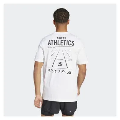 Maglia a manica corta adidas Performance Athetics Bianco