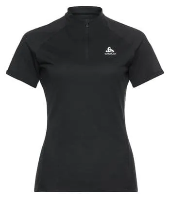 Maglia a manica corta Odlo Essential 1/2 Zip Donna Nero