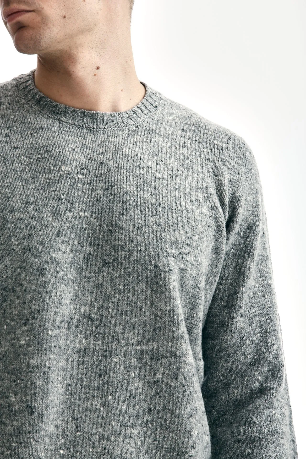 Maglia misto cashmere grigio chiaro 