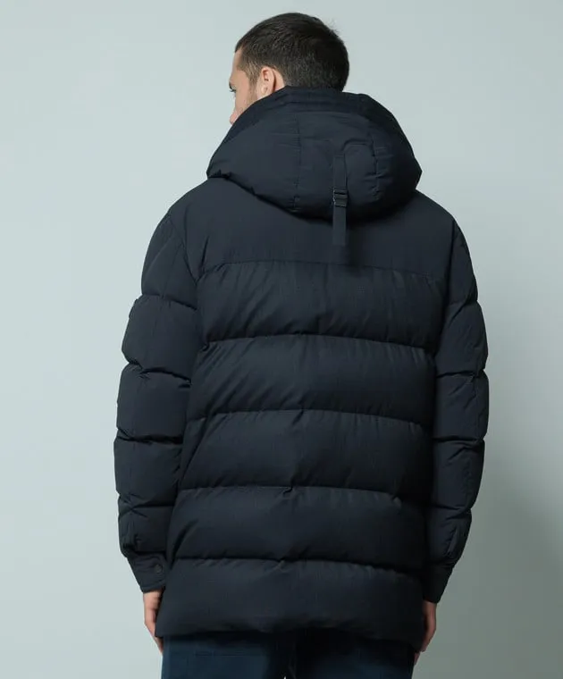 Moncler Piumino Canche blu con logo 1C0001454272