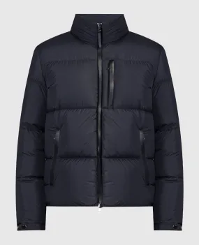 Moncler Piumino nero con inserti in pelle 1A00092549SK