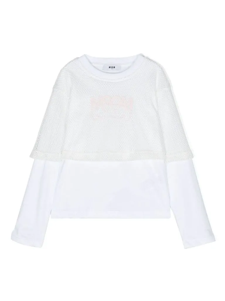 msgm T-shirt dettaglio rete