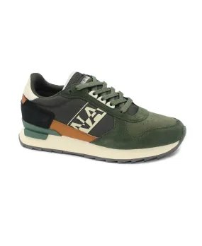 NAPAPIJRI STAB JL7M71 green black verde scarpe uomo sneakers lacci camoscio tessuto