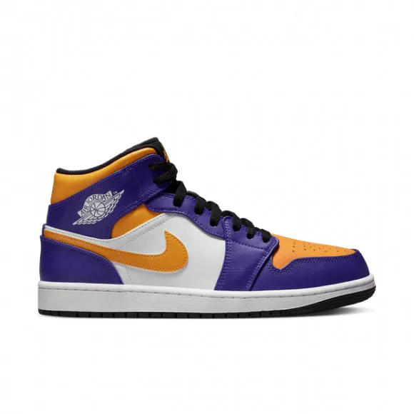 Nike Air Jordan 1 Mid Bianco Giallo Viola