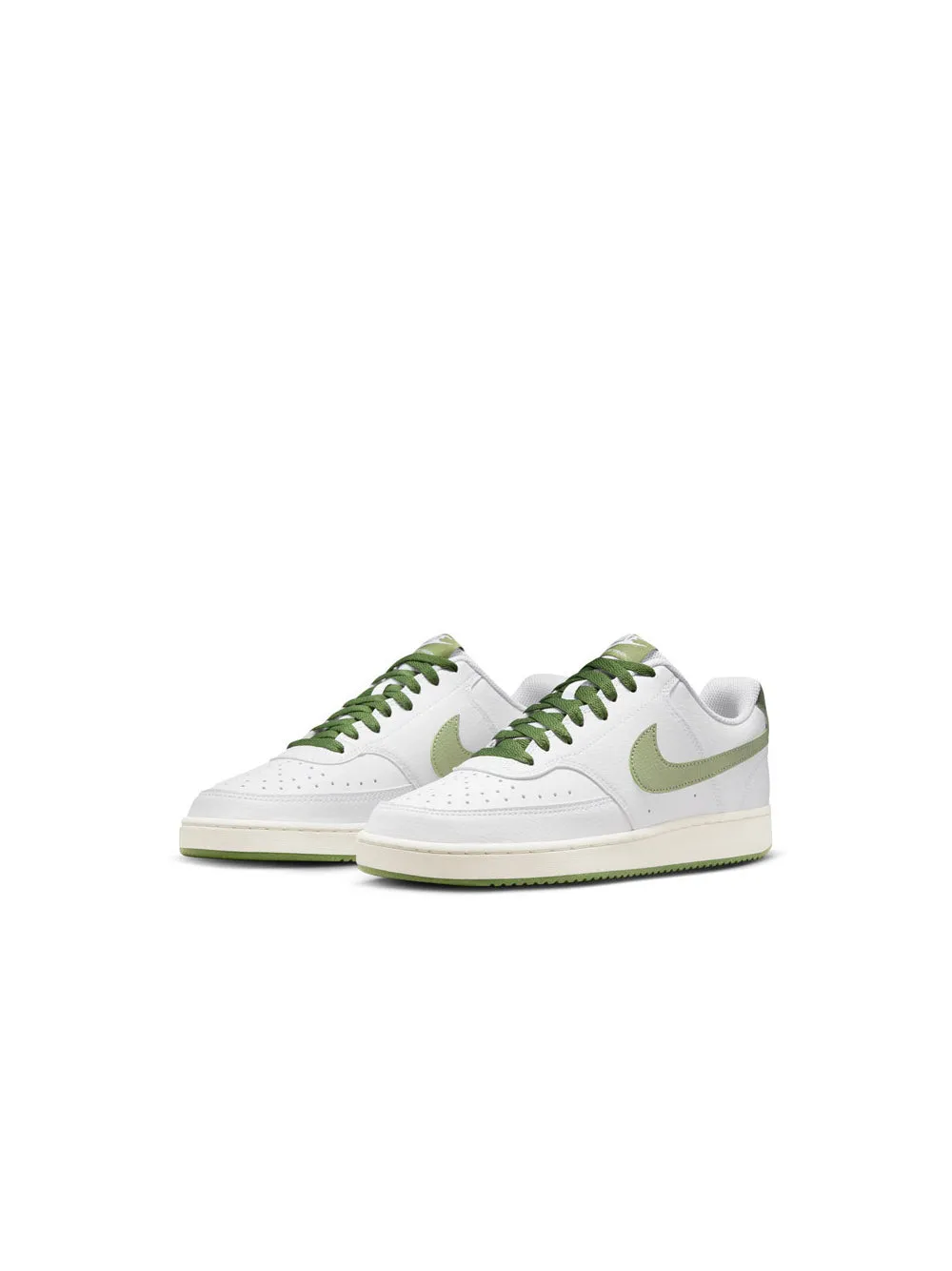 Nike Court Vision Lo - White/Oil Green-Treeline-Sail