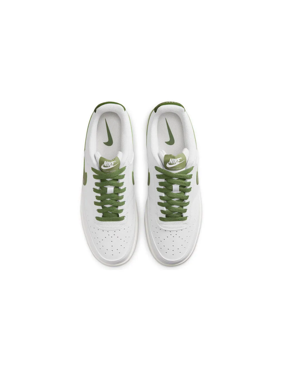 Nike Court Vision Lo - White/Oil Green-Treeline-Sail