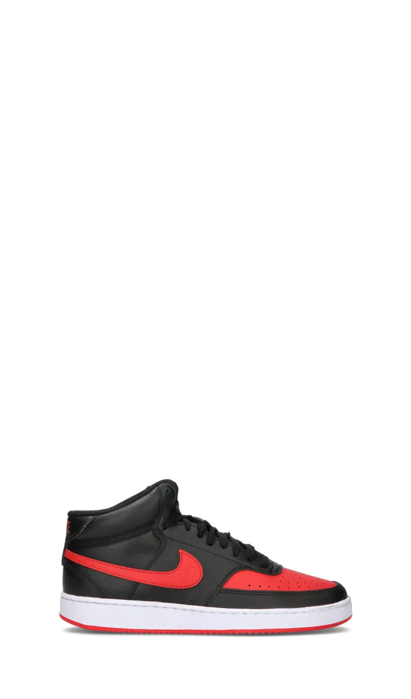 NIKE COURT VISION MID Sneaker uomo nera/rossa in pelle