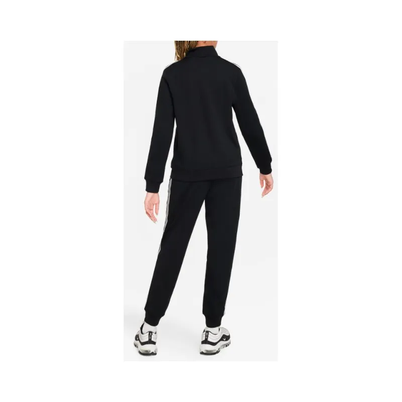 Nike Junior K Nsw Tracksuit Poly Tap Fz Black/White Tuta Triac Junior Bimbo