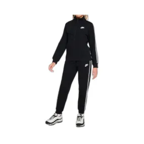 Nike Junior K Nsw Tracksuit Poly Tap Fz Black/White Tuta Triac Junior Bimbo