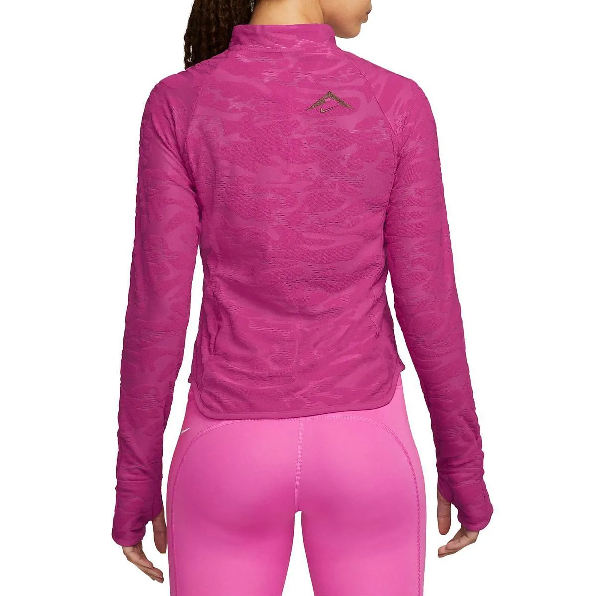      NIKE MAGLIA MANICA LUNGA 1/2 ZIP DRI-FIT MIDLAYER TRAIL DONNA  