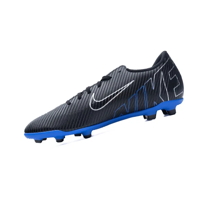 Nike Mercurial Vapor 15 Club FG/MG Black/Chrome-Hyper Royal Scarpa da Calcio Uomo DJ5963 040