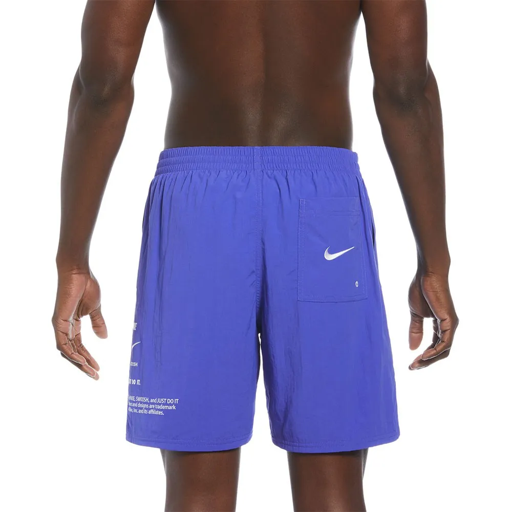 Nike Pantaloncini Mare Big Logo Viola Uomo