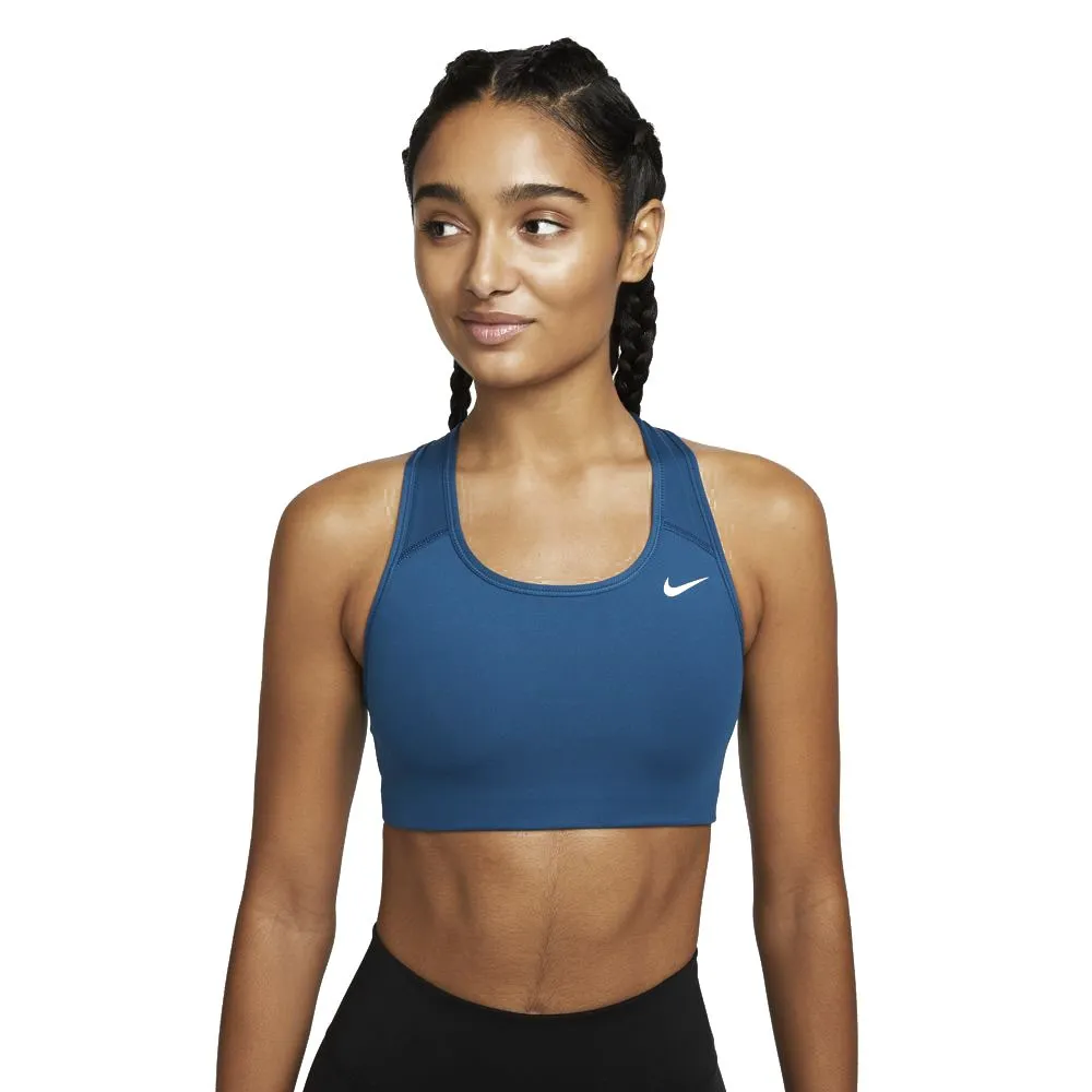 Nike Reggiseno Sportivo Eco Swoosh Medium Support Azzurro Donna