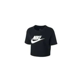 NIKE T-SHIRT DONNA  CORTA COLORE NERO