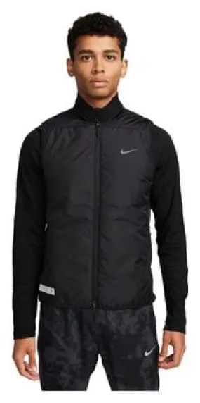 Nike Therma-Fit Run Division AeroLayer Black Sleeveless Thermal Jacket