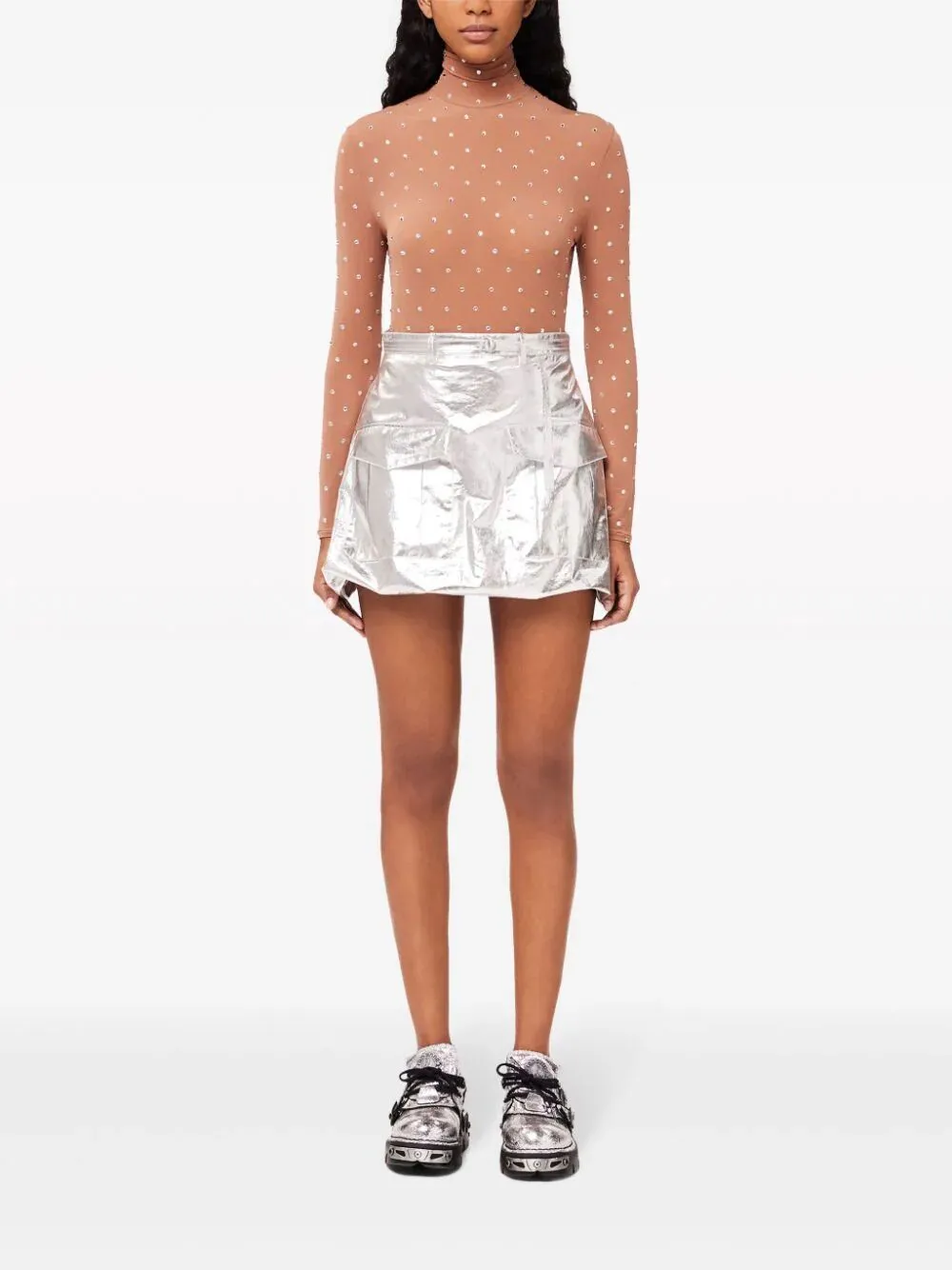 PACO RABANNE SOLID SECOND SKIN JERSEY HAUT