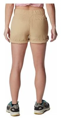 Pantaloncini Columbia Firwood Camp II Beige Donna